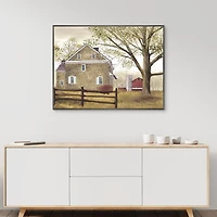 Bucks County Homestead Framed Canvas Art Print