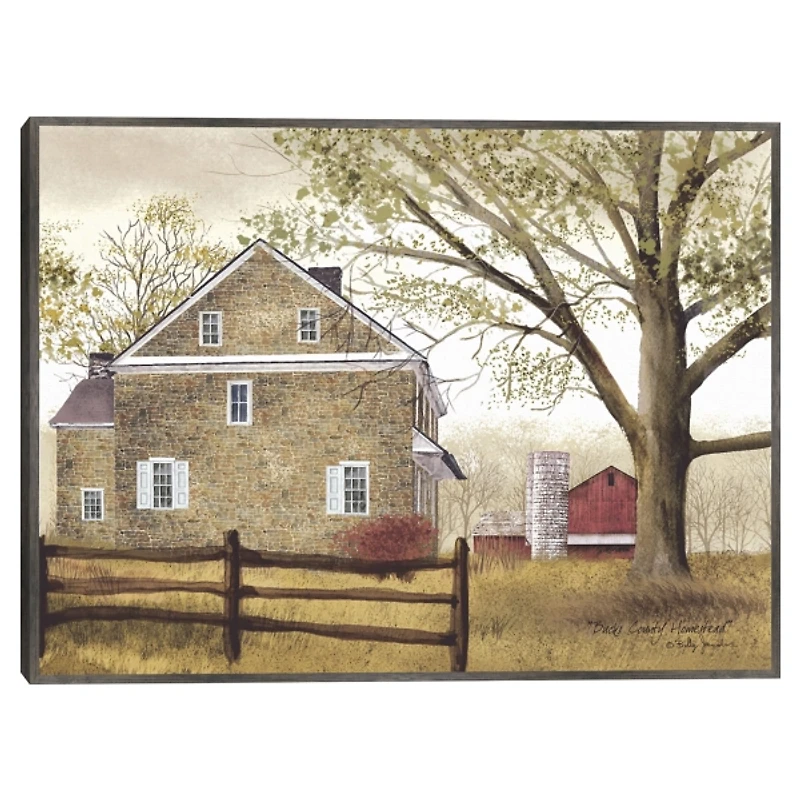 Bucks County Homestead Framed Canvas Art Print