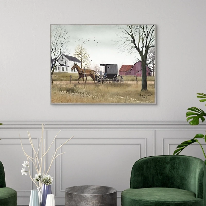 Goin To Market Framed Canvas Art Print