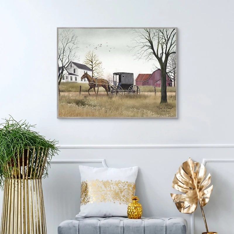 Goin To Market Framed Canvas Art Print