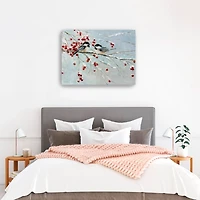 Chickadees in Winter Canvas Art Print