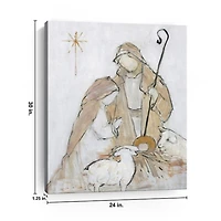 Holy Night Family Canvas Art Print