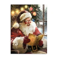 Christmas Wishes Santa Canvas Art Print
