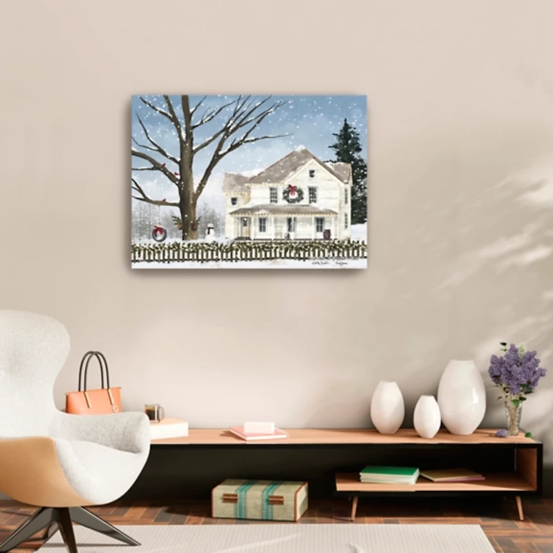 Snowy Grandma's House Canvas Art Print, 32x24 in.