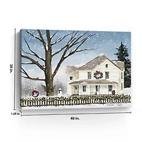 Snowy Grandma's House Canvas Art Print, 40x30 in.
