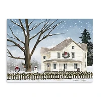 Snowy Grandma's House Canvas Art Print, 40x30 in.