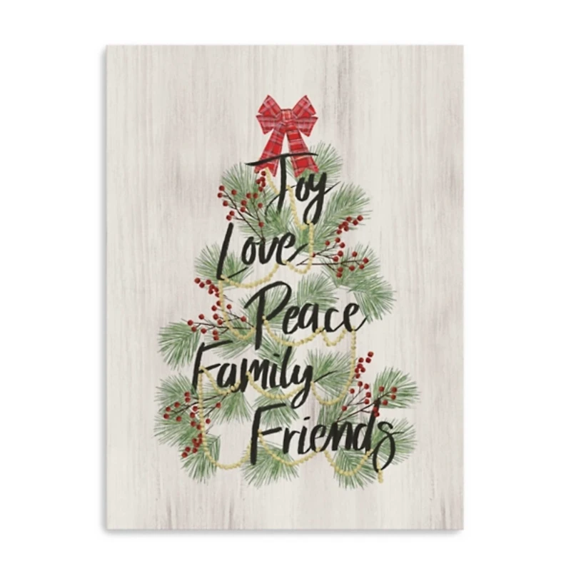 Christmas Tree Sentiment Canvas Print