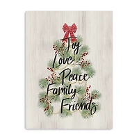 Christmas Tree Sentiment Canvas Print