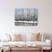 Winter Forest Landscape Canvas Art Print