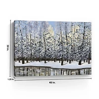 Winter Forest Landscape Canvas Art Print