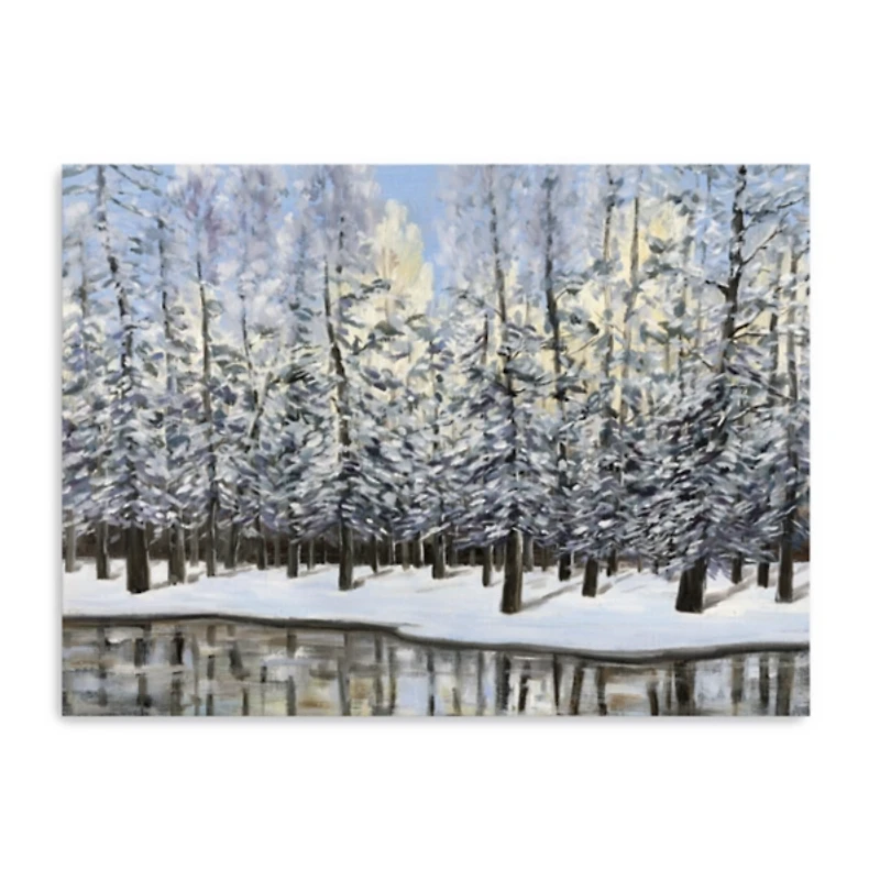 Winter Forest Landscape Canvas Art Print