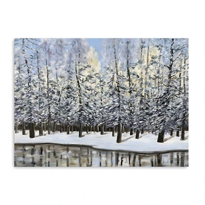 Winter Forest Landscape Canvas Art Print