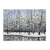Winter Forest Landscape Canvas Art Print