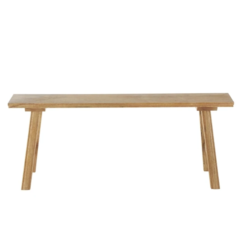 Natural Wood Narrow Rustic Bench