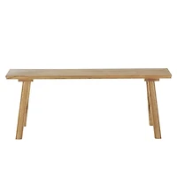 Natural Wood Narrow Rustic Bench