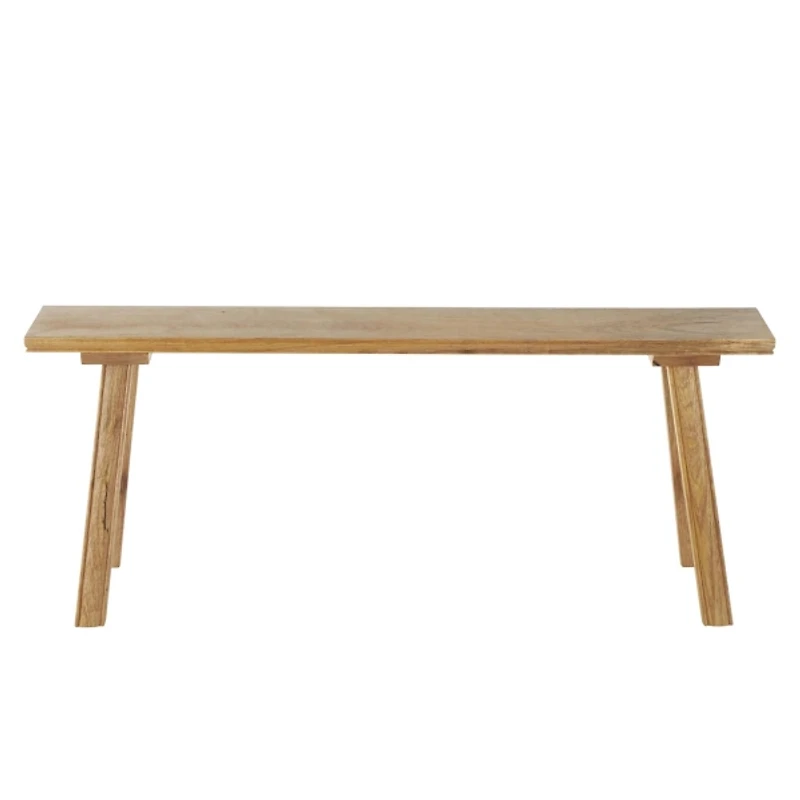 Natural Wood Narrow Rustic Bench