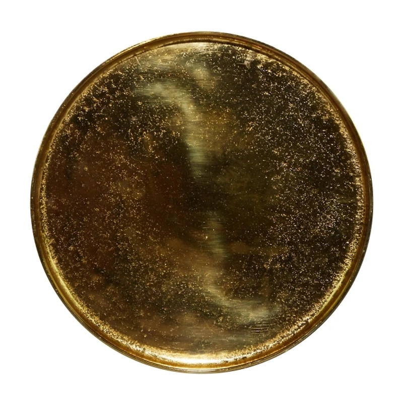 Gold Metal Round Tripod Accent Table