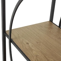 Black Metal Circles 5-Tier Bookcase