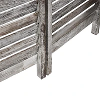 Rustic Gray Shutter Trifold Room Divider