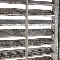 Rustic Gray Shutter Trifold Room Divider