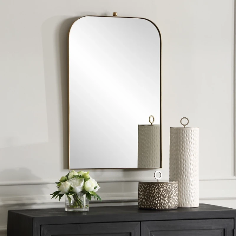 Brass Cassidy Arch Wall Mirror