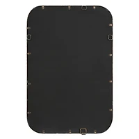 Aged Bronze Hammered Metal Wall Mirror