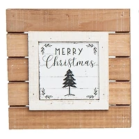 Tabletop Wood Plank Christmas Plaques, Set of 3