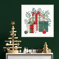 Classic Christmas Gifts Framed Canvas Art Print