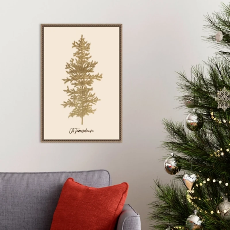Oh Tannenbaum Framed Canvas Art Print