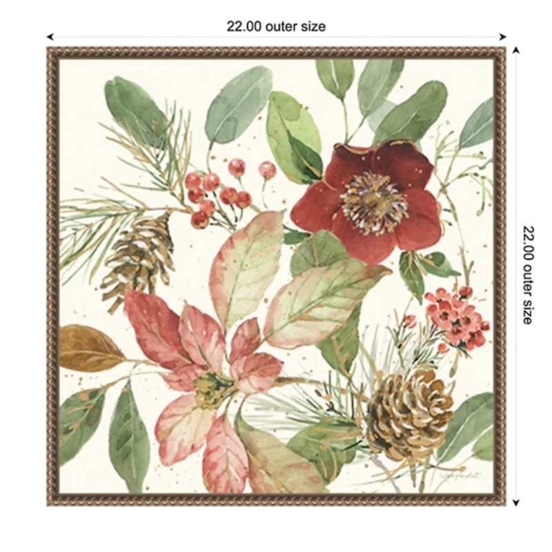 Winter Blooms Framed Canvas Art Print