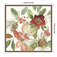 Winter Blooms Framed Canvas Art Print