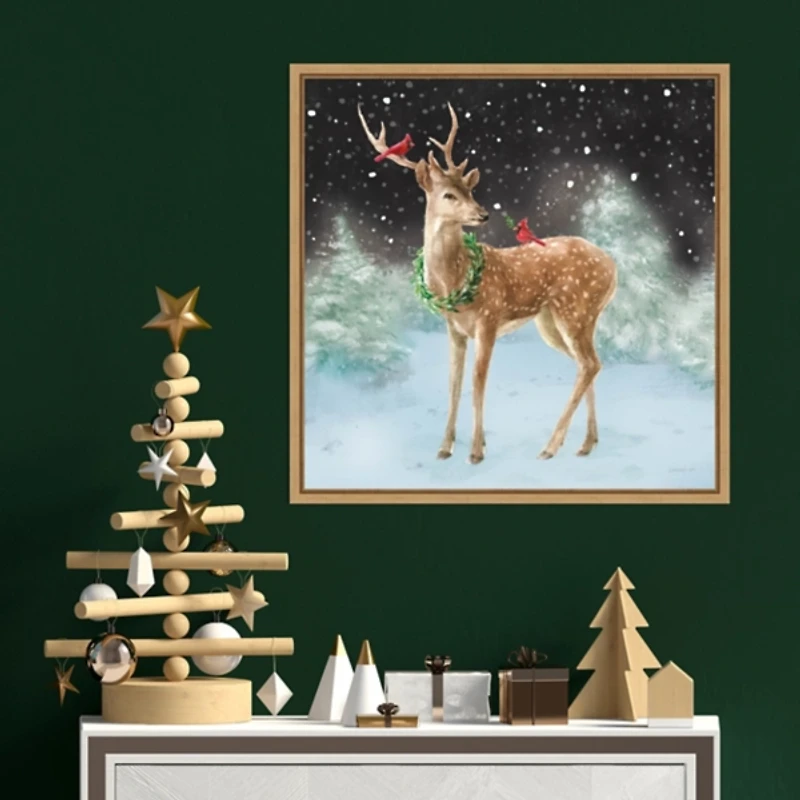 Woodland Celebration Framed Canvas Art Print