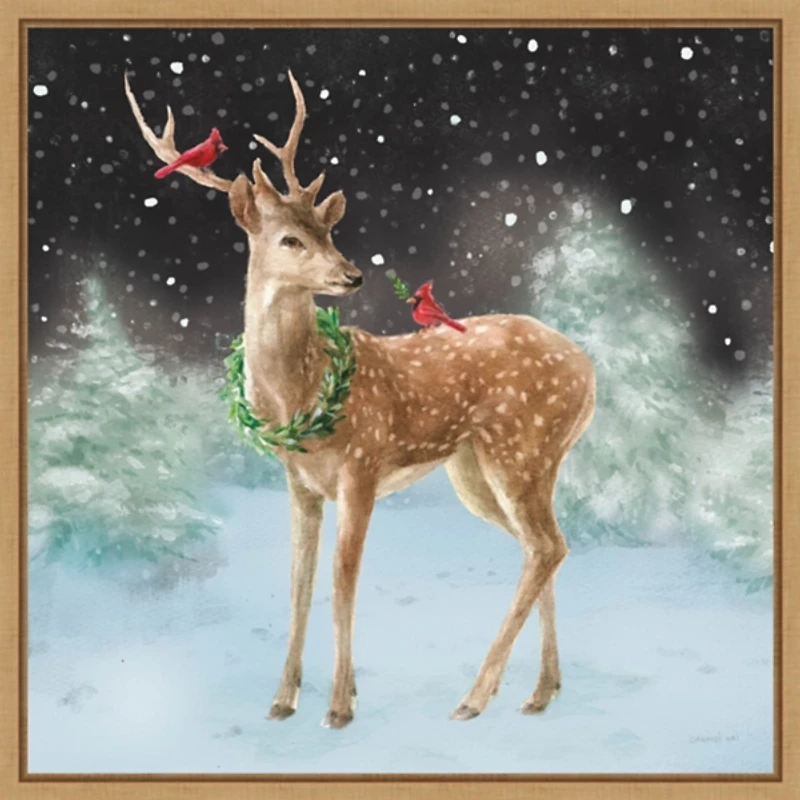 Woodland Celebration Framed Canvas Art Print