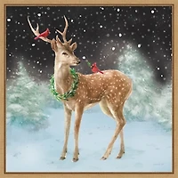 Woodland Celebration Framed Canvas Art Print