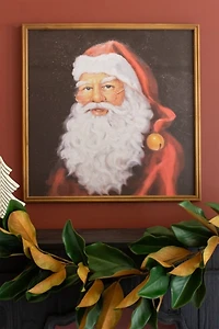 Santa Claus Portrait Gold Framed Art Print