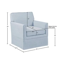 Light Blue Slipcover Armchair