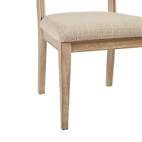 Neutral Woven Back Dining Chairs, Set of 2