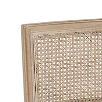 Neutral Woven Back Dining Chairs, Set of 2