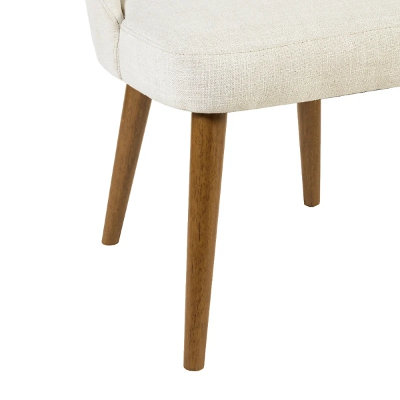 Cut-Out Pecan Wood Dining Chairs