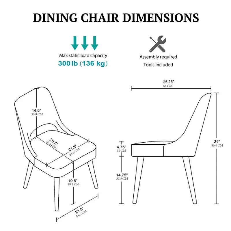 Cut-Out Pecan Wood Dining Chairs