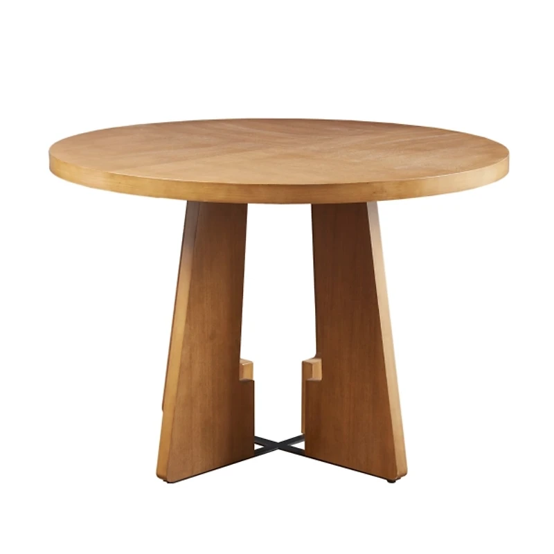 Round Pecan Wood Kenny Dining Table