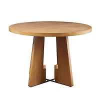 Round Pecan Wood Kenny Dining Table