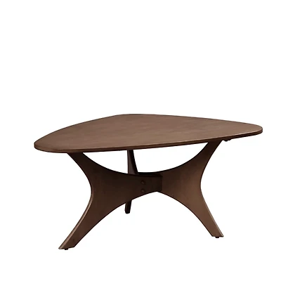 Walnut Triangle Modern Coffee Table