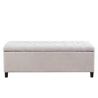 Natural Tufted Shandra Storage Bench