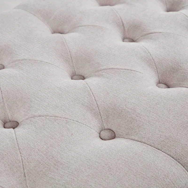 Natural Tufted Shandra Storage Bench