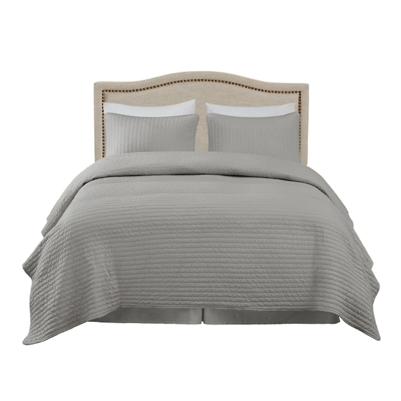 Tan Upholstered Augusta Queen Headboard