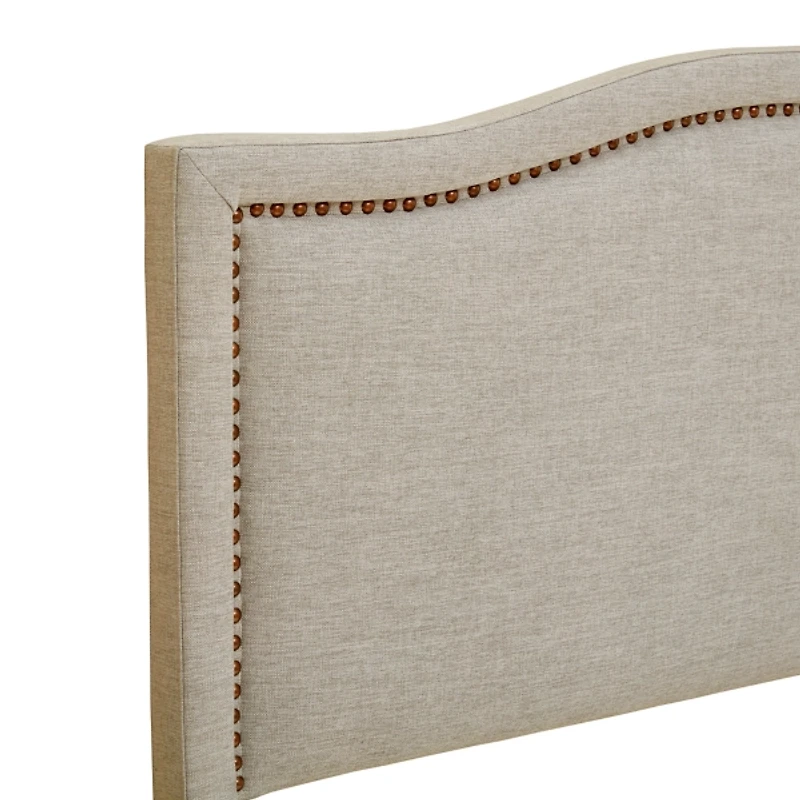 Tan Upholstered Augusta Queen Headboard
