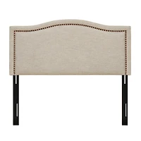 Tan Upholstered Augusta Queen Headboard