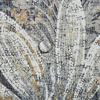 Blue Floral Swivel Mica Glider Accent Chair