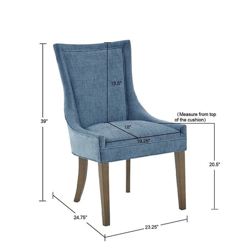 Blue Madison Park Ultra Dining Chairs, Set of 2
